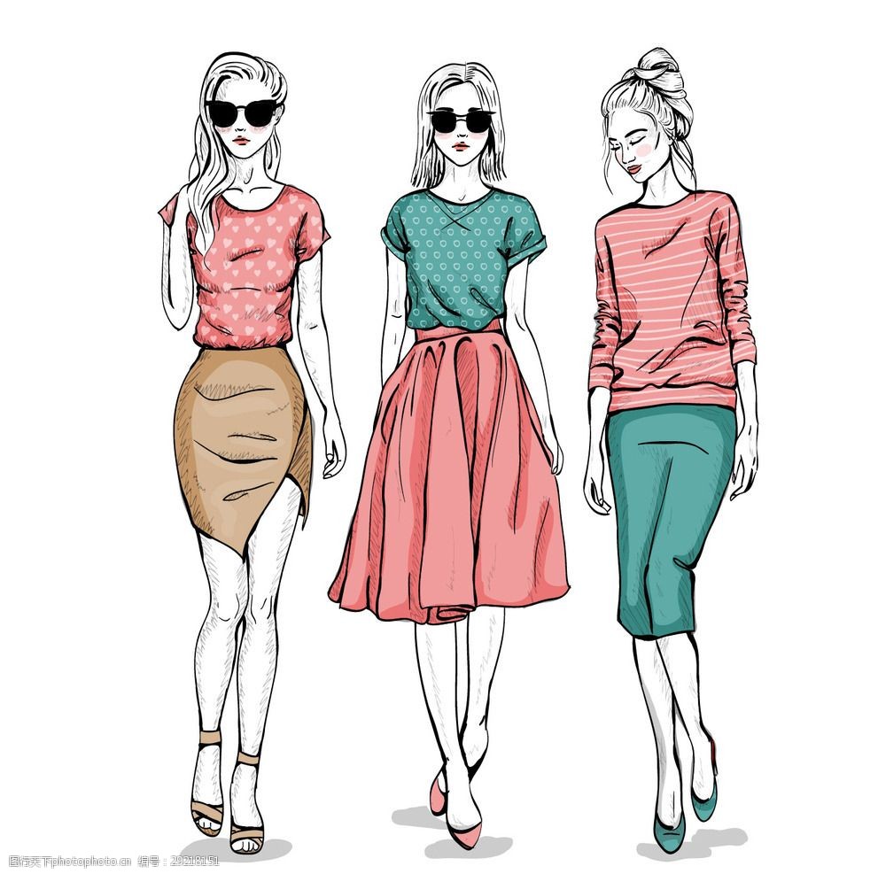 手繪服裝設計模特矢量圖在產品設計中的應用與價值